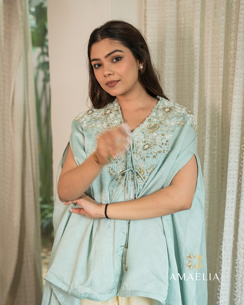 Nagkesar — Ice Blue Kaftan