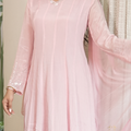 Kaner — Petal Pink Sequin Chinon Anarkali Set