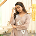 Nargis — Mocha Brown Pearl Chinon Co-ord Set