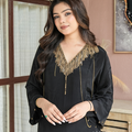 Champa — Black Metal Bead Kurta Set