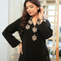 Gulrez — Black Zardozi Kaftan Set