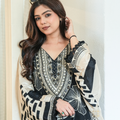 Zohra — Black & Ivory Muslin Co-ord Set