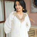 Chamelia — Ivory Chinon Kurta Set