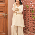Shabnam — Ivory Cut Dana Crepe Kurta Set